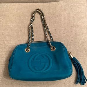 Gucci suede disco bag